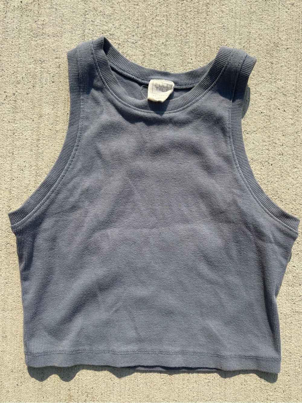 Tilly’s blue/grey cropped tank